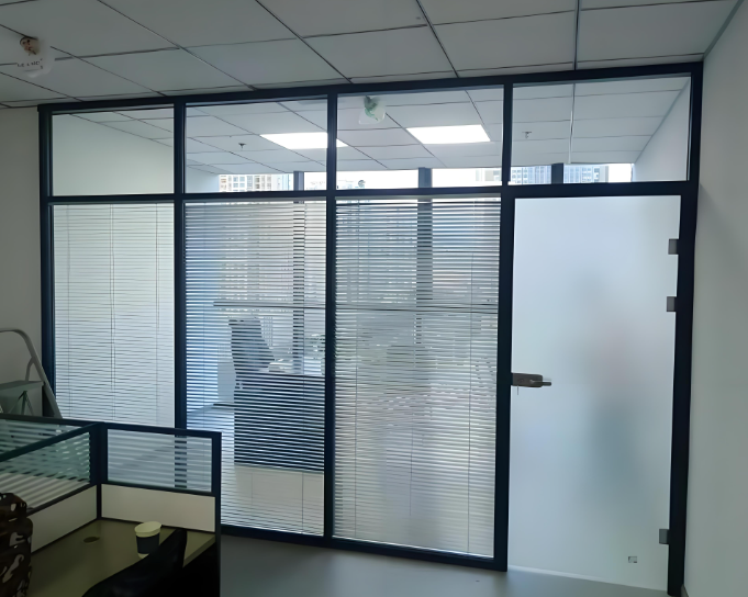 Built-in Blinds Glass Partition