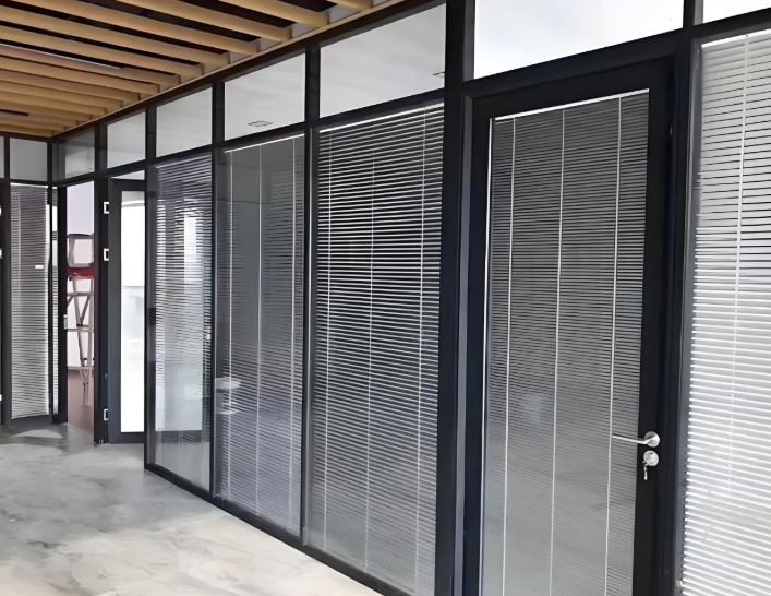Built-in Blinds Glass Partition