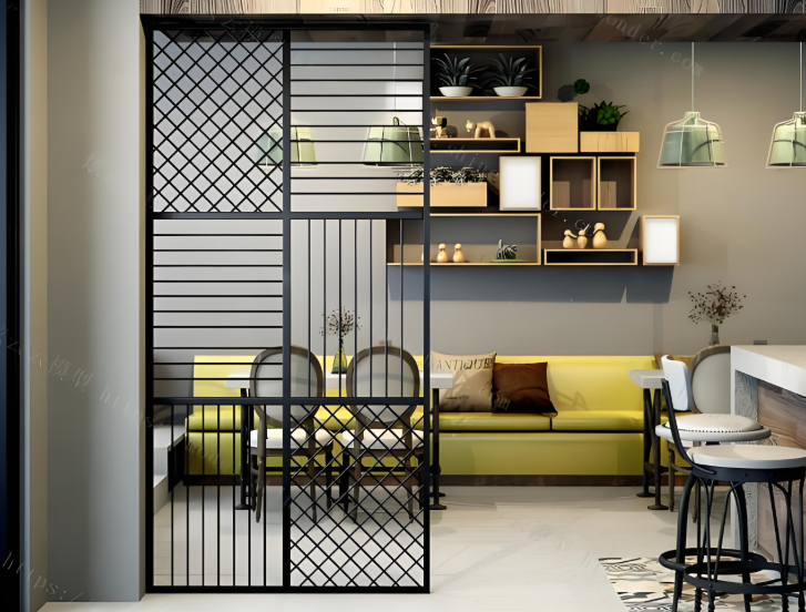 Industrial Style Metal Partition