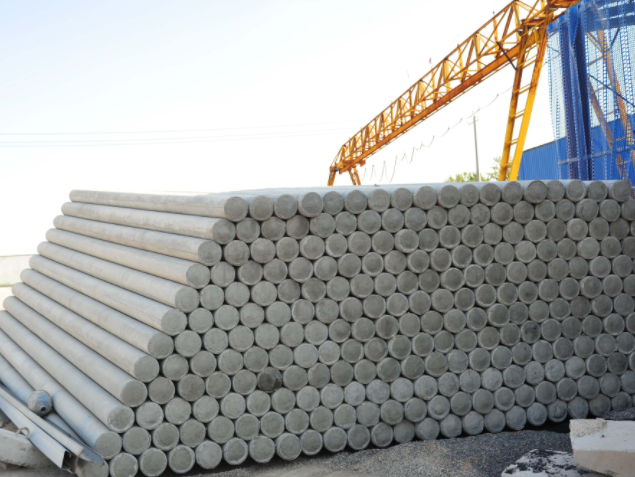 Ø190 × 12M เสายูทิลิตี้คอนกรีตอัดแรง