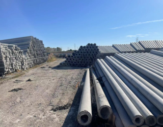 12M Tiang Utilitas Beton Serat Baja <span>Bending</span> OK Tinggi