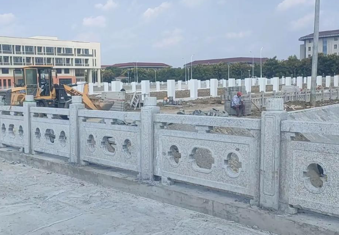 Granite Fluted Bridge Railing