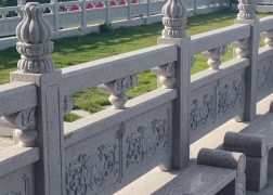 Antique-Weathered Stone Carved Railing