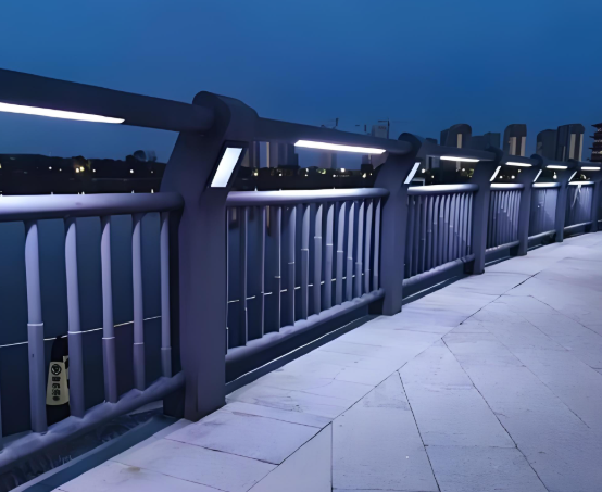 Glow-in-the-Dark Stone Accented Railing
