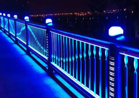 Glow-in-the-Dark Stone Accented Railing
