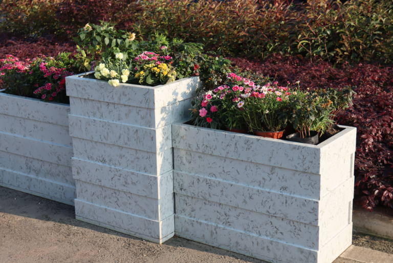 Movable Planter Stone Railing