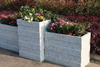 Movable Planter Stone Railing