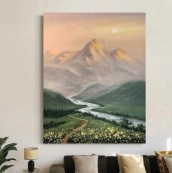 Vintage-Style Oil Portrait Painting