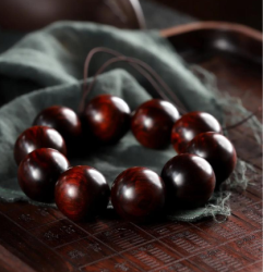 Natural Grain Red Rosewood Beaded Bracelet