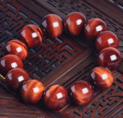 High Density <span>Red</span> Sandalwood <span>Bead</span> Bracelet