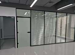 Single-Pane Tempered Glass Partition