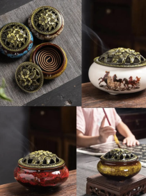 Antique Style Ceramic Incense Burner