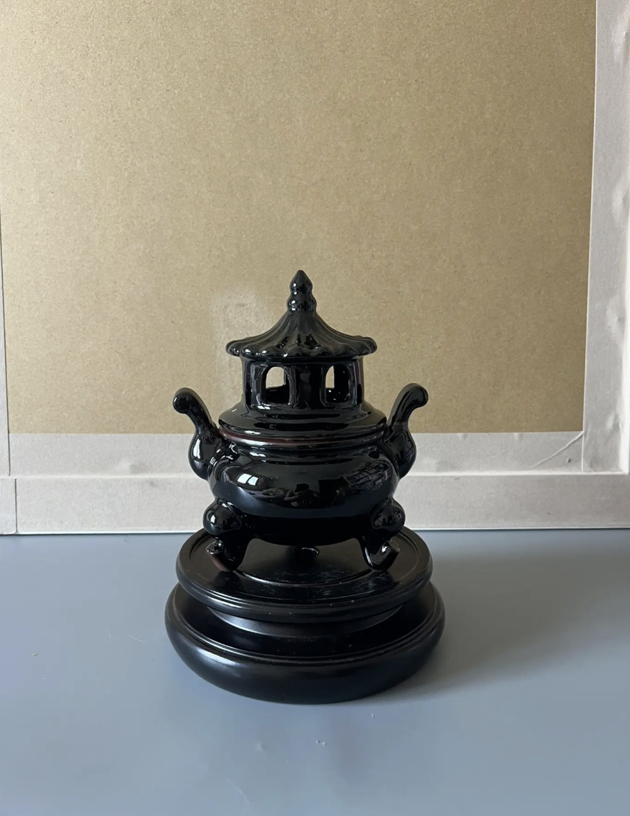 Handmade Ceramic Incense Burner with Stand