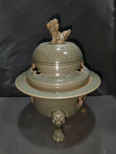 Chinese Ceramic Incense Burner with Stand