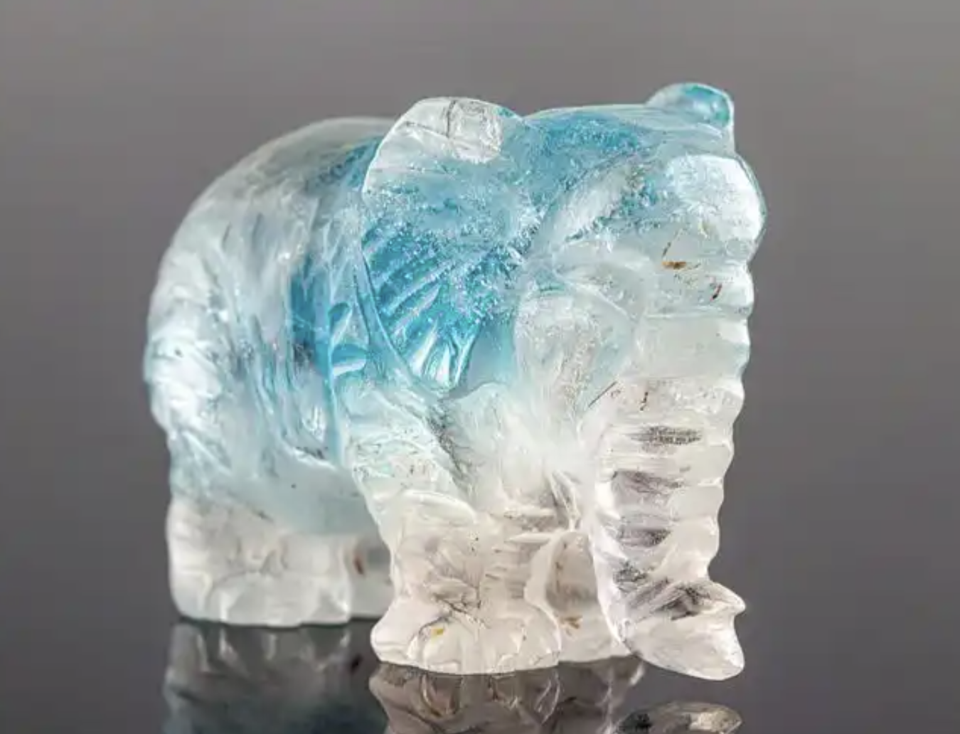 Crystal Elephant Figurine