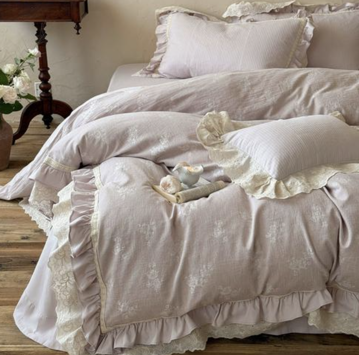 Linen Blend Bedding Set