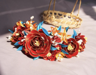 Vintage Floral Hair Crown