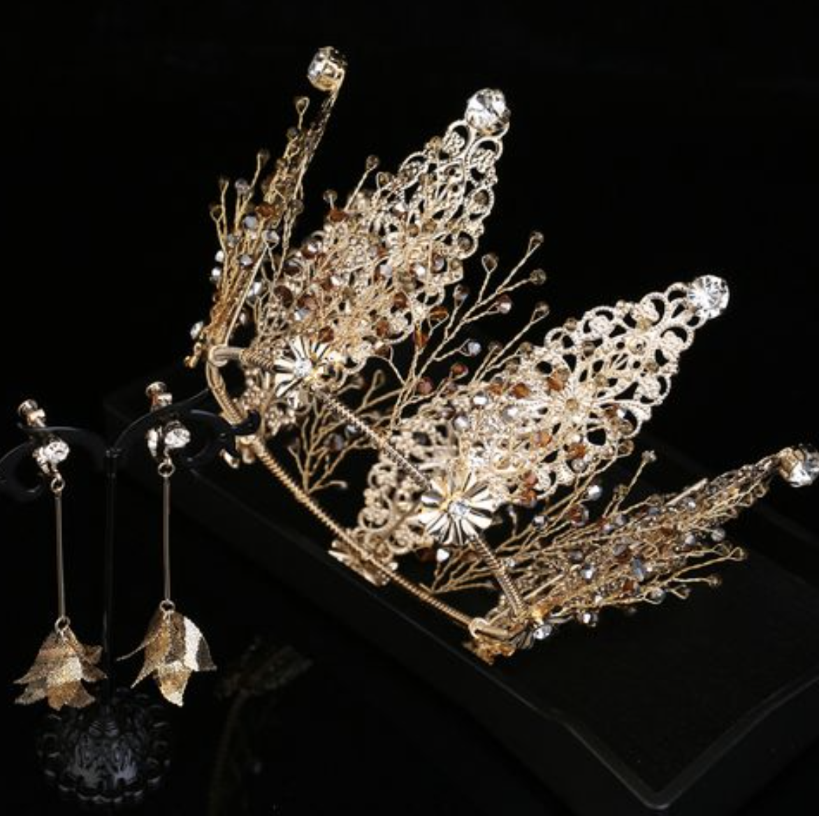 Vintage Crystal Hair Crown