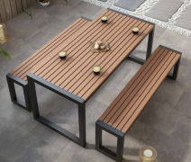 Heavy-Duty Camping Table with Bench