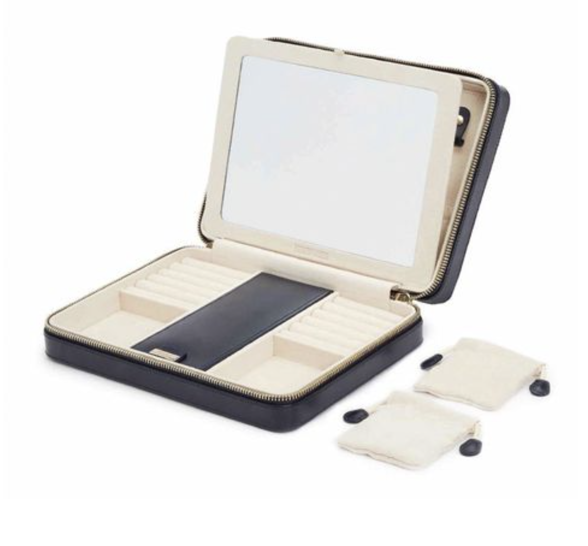 Travel Jewelry Case with Zipper Closure