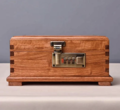 Wooden Jewelry Box with Secret Compartment