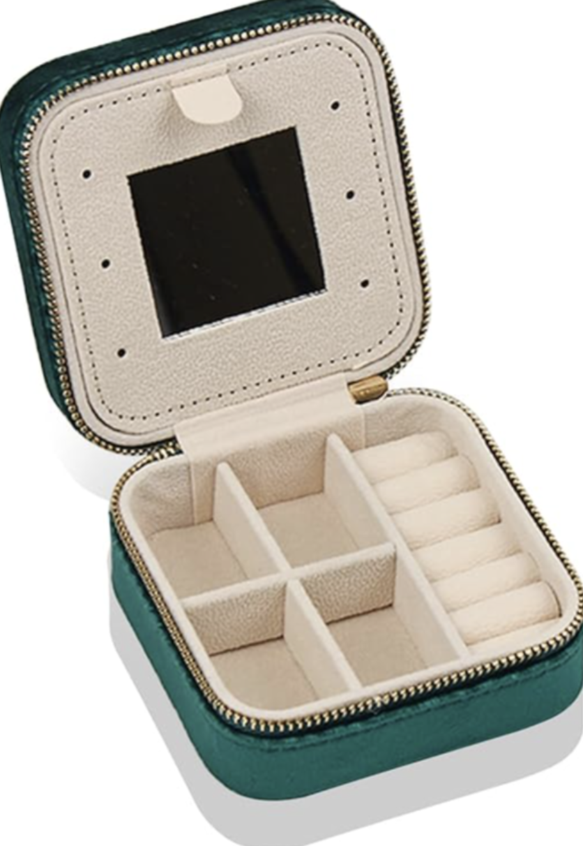 Luxury Velvet Jewelry Box with Mirror