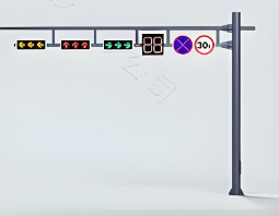 Smart Solar-Powered Octagonal Traffic Signal Pole