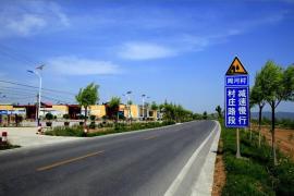 Rural Road Fluorescent Slow-Down Warning Traffic Sign