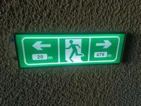 Tunnel Emergency Escape Guidance Traffic Sign