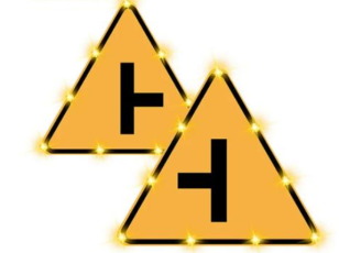 Năng lượng mặt trời-Powered hoạt động ánh sáng phát ra cảnh báo giao thông dấu hiệu