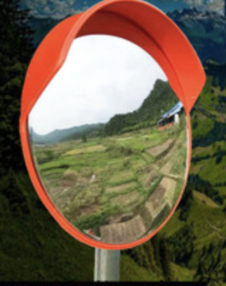 Outdoor Heavy-Duty Stainless Steel Traffic Convex Mirror (100cm)