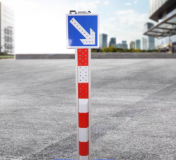 Solar-Powered Active Light-Emitting Warning Bollard