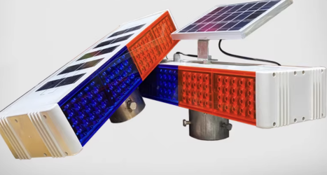 Solar-Powered Outdoor Traffic Strobe Light