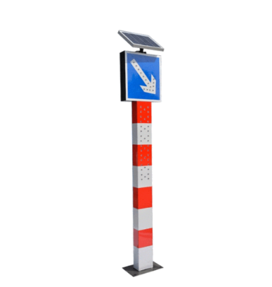 Smart Solar-Powered Road Warning Bollard