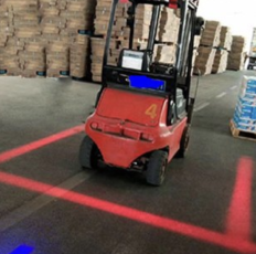 Lampu Strobo LED Pengaman Forklift Gudang