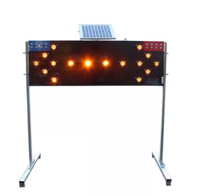 Solar-Powered Active-Light Road Warning Sign