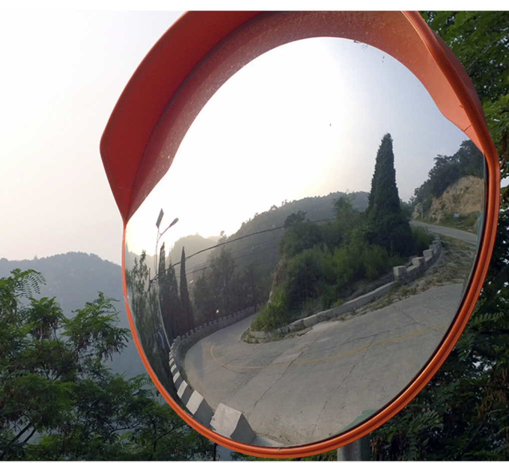 Solar LED Road Safety Convex Mirror