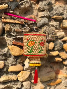 Papier de bambou tissé à la main lanterne chinoise traditionnelle