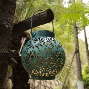 Lentera Lanskap Taman Besi Cor Bertenaga Surya