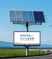 Solar-Powered Outdoor Eco Advertising Signage
