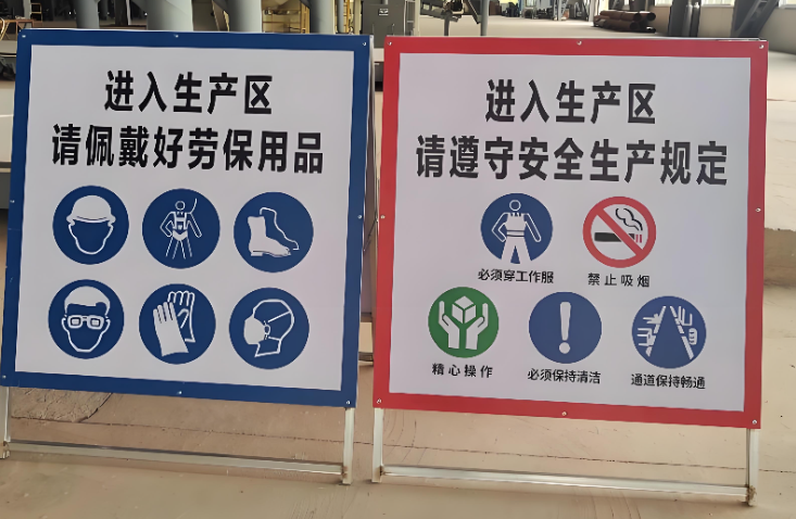 Biển báo quảng cáo cảnh báo an toàn khu công nghiệp