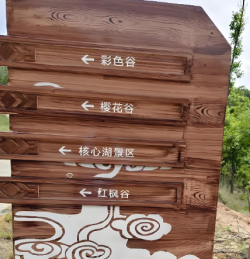 Tourisme culturel Scenic Area <span>Wood</span>-Grain Wayfinding Publicité Signage