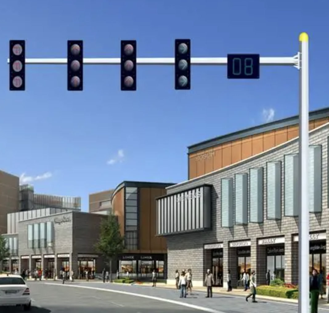 Heavy-Duty Octagonal Traffic Signal Pole for Urban Arteries