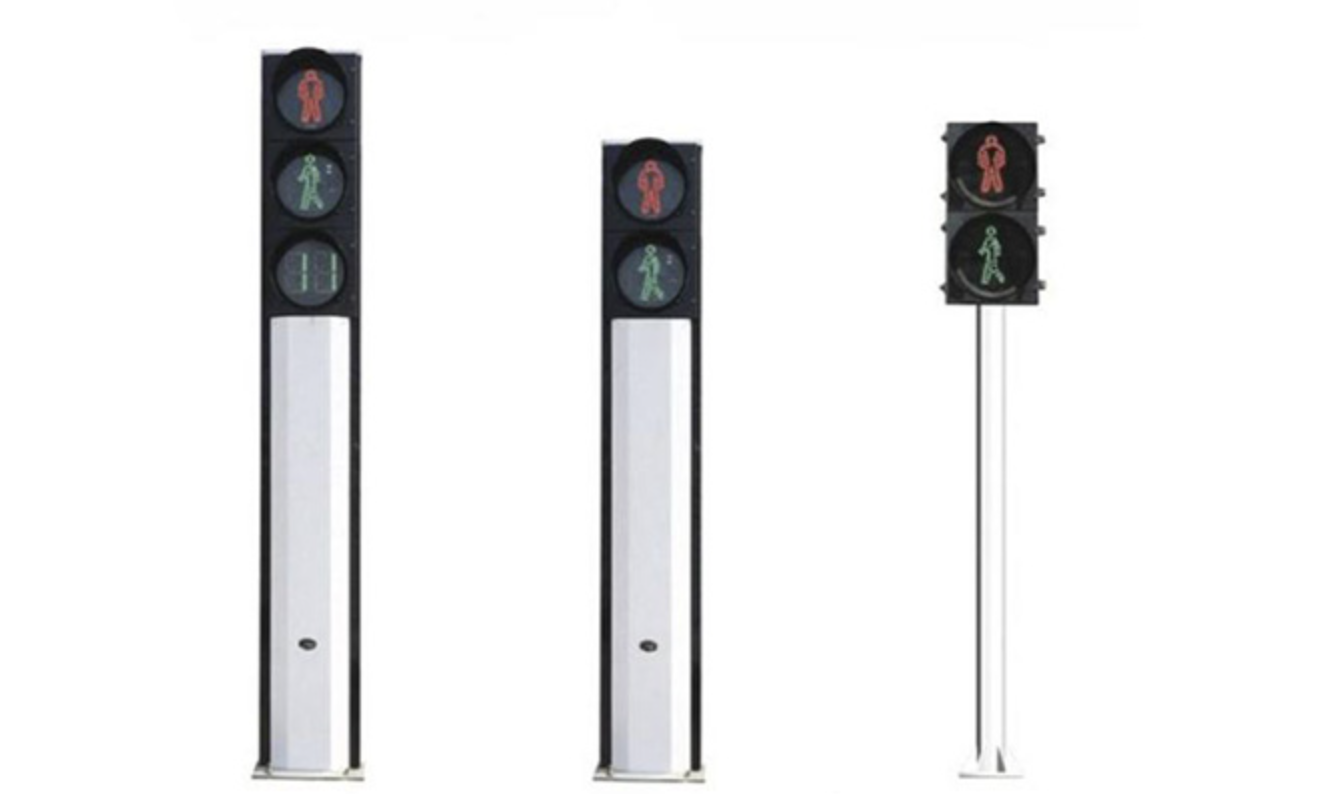 Stainless Steel Pedestrian Traffic Signal Pole