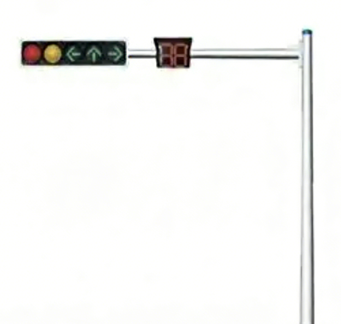 Octagonal Single-Arm Traffic Signal Pole