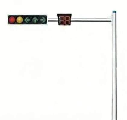 Poteau de signalisation octogonal à un bras