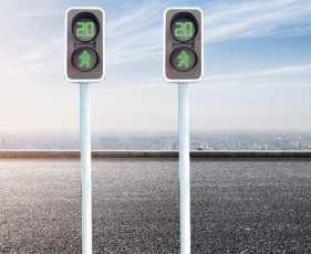 Tiang Sinyal Lalu Lintas Pejalan Kaki Yang Rendah