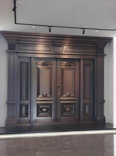 Custom Villa Copper Carving Art Entry Door