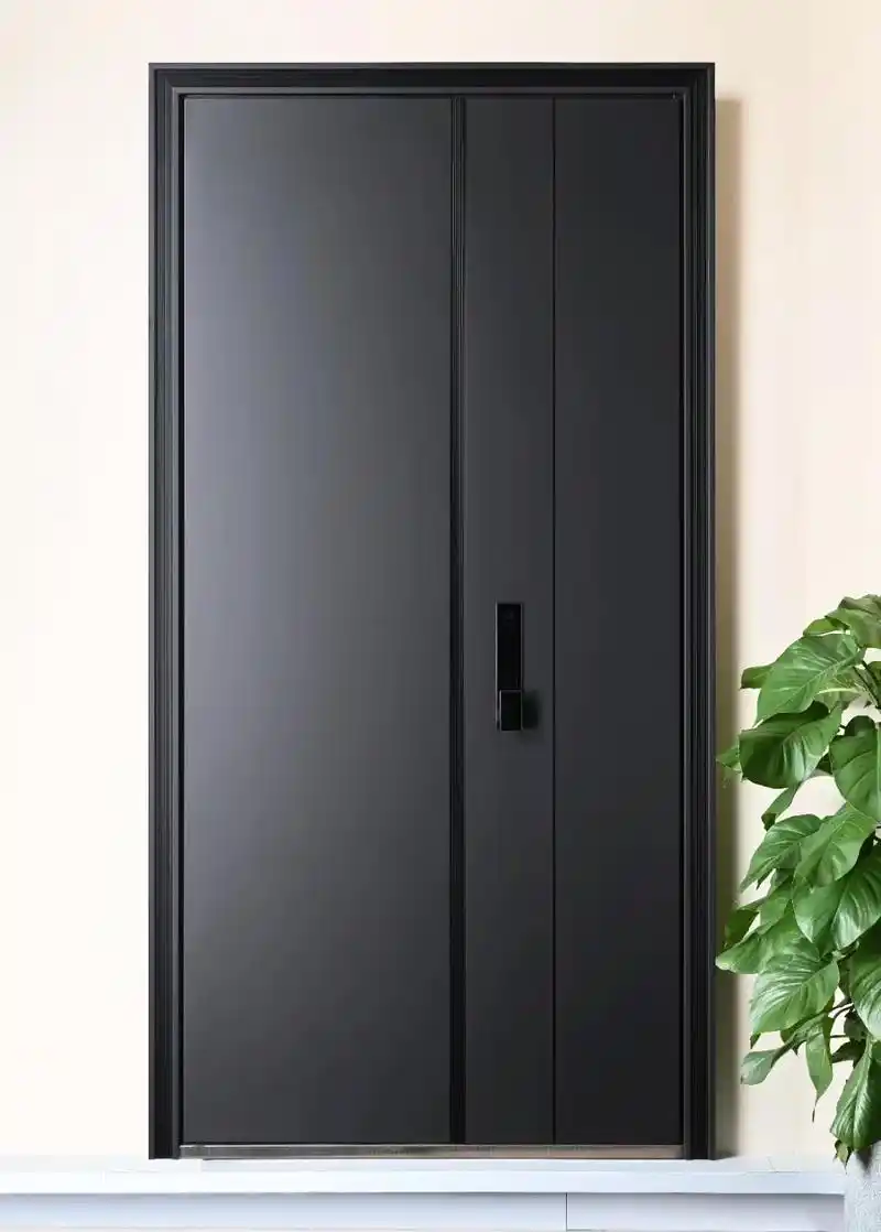 Light Luxury Minimalist Aluminum-Wood Composite Entry Door