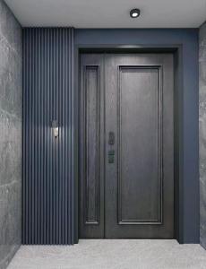 Light Luxury Minimalist Aluminum-Wood Composite Entry Door